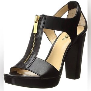 Michael Kors womens Berkley Sandal chunky zip heel